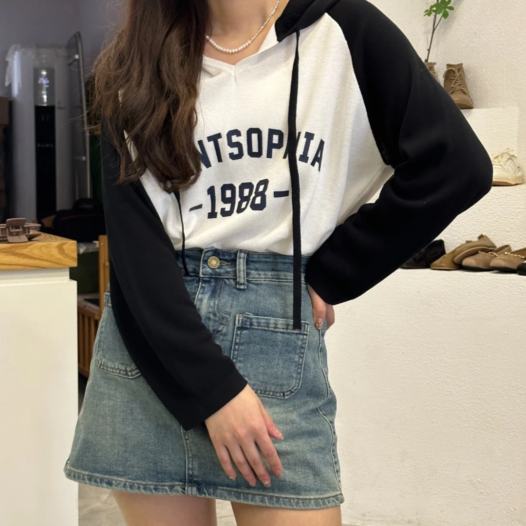 【奥利奥夹心】连帽针织运动套头衫空调衫防晒衣