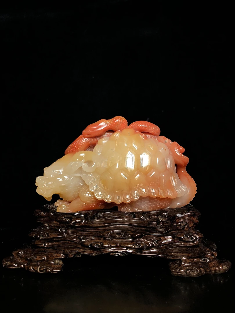 寿山石工艺品石雕摆件玄武