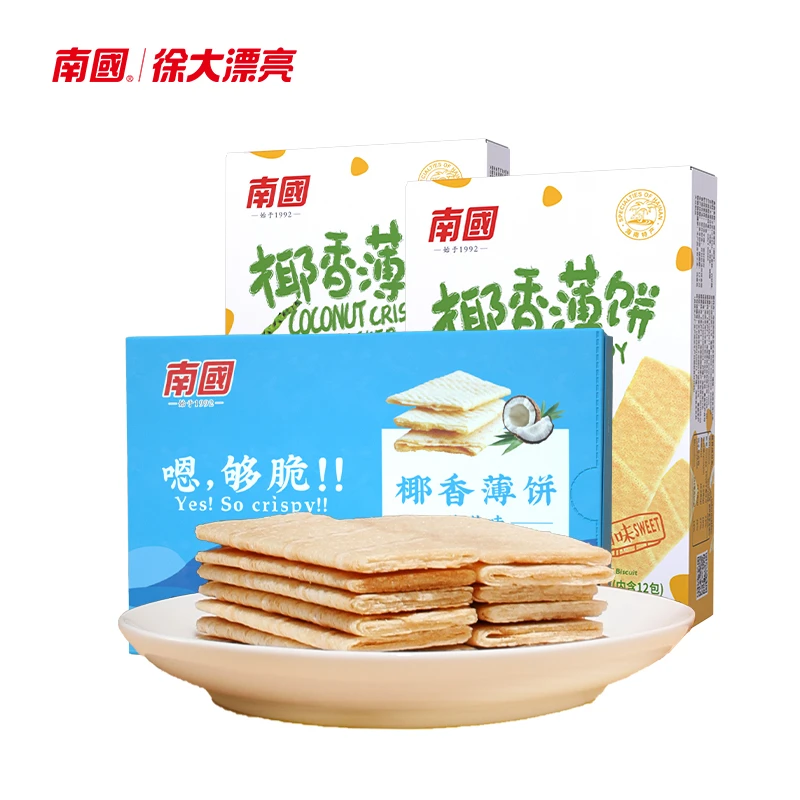 【南国食品】南国椰香薄饼海南特产椰味饼干早餐休闲小吃