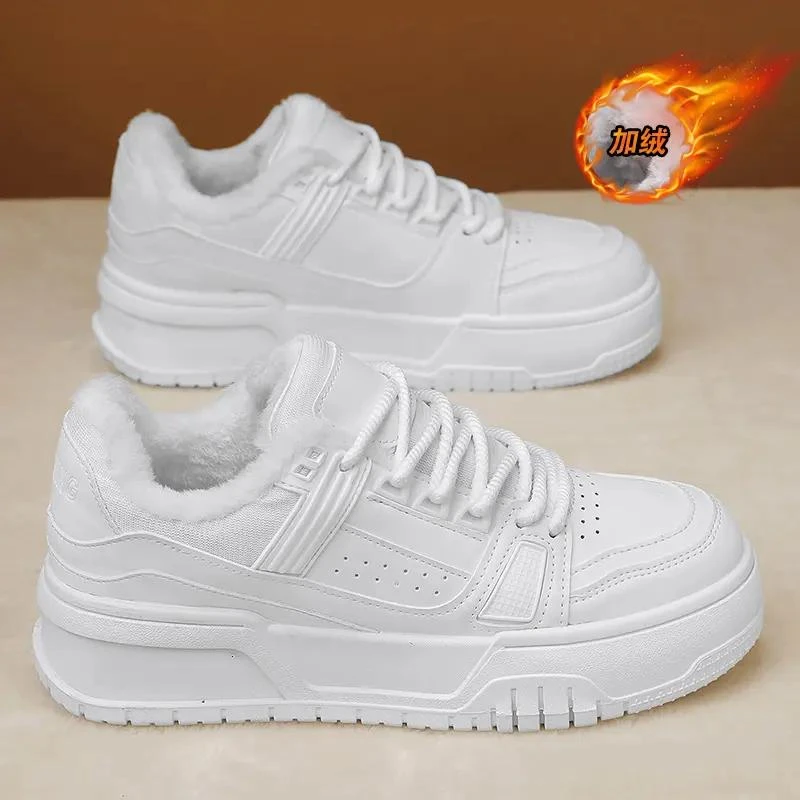 回力特冬季男款休闲低帮棉鞋男士2023新款加绒加厚皮面防水运动鞋
