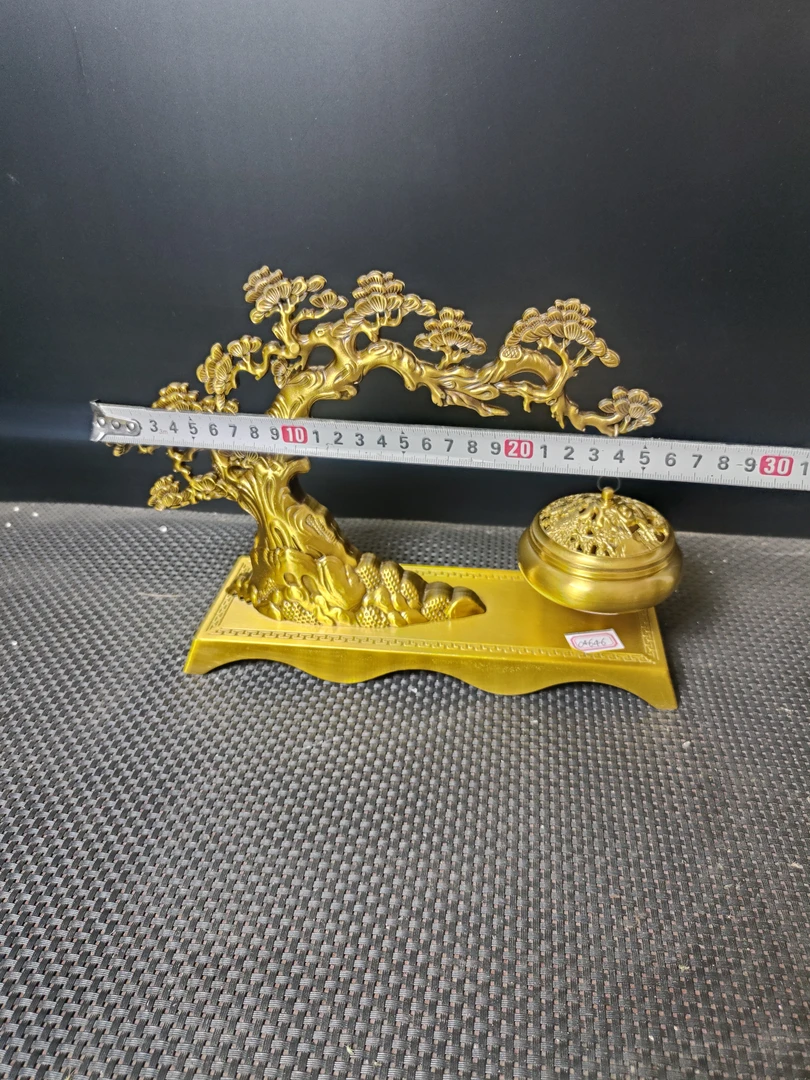 纯铜迎客松香薰吊炉