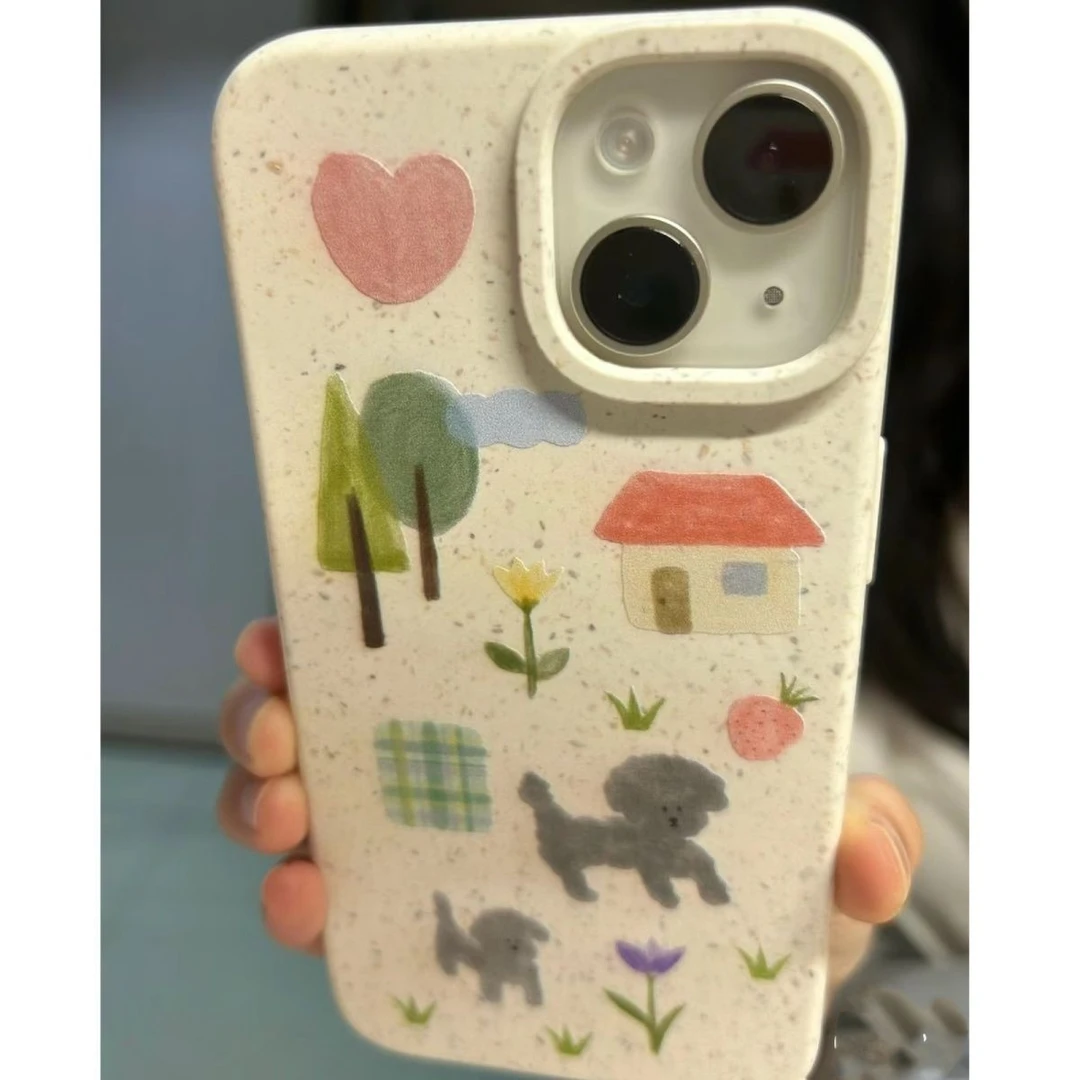 新款苹果iphone15软壳OPPO荣耀华为小米vivo奶油手机壳个性创意女