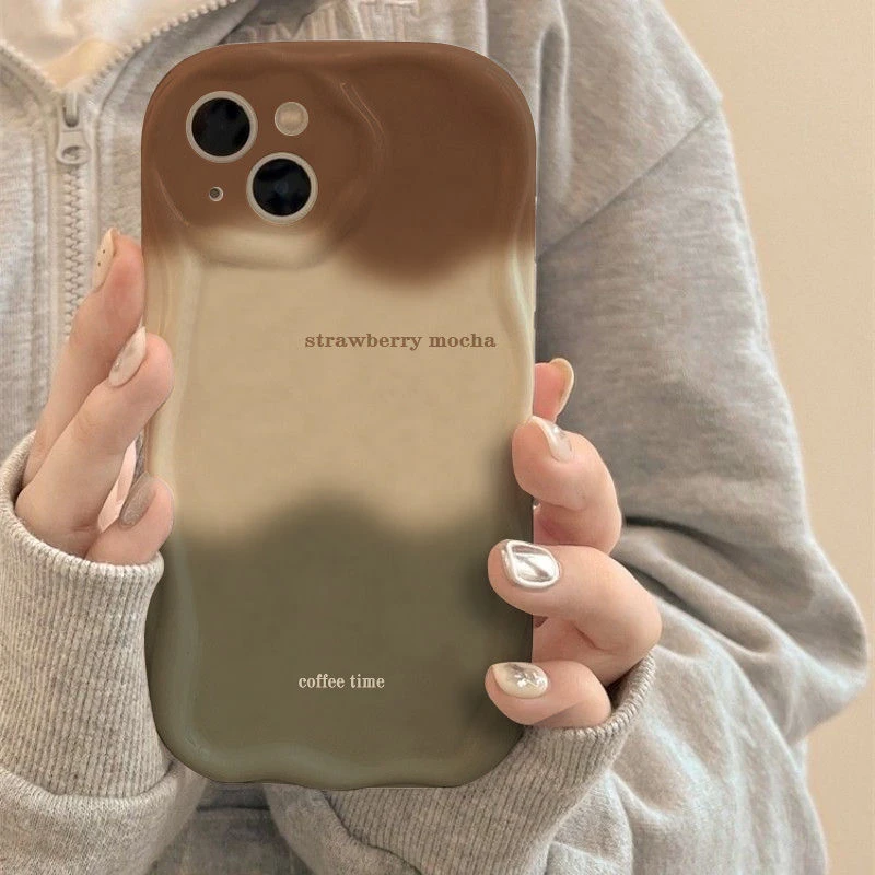 新款苹果iphone15软壳OPPO荣耀华为小米vivo奶油手机壳个性创意女