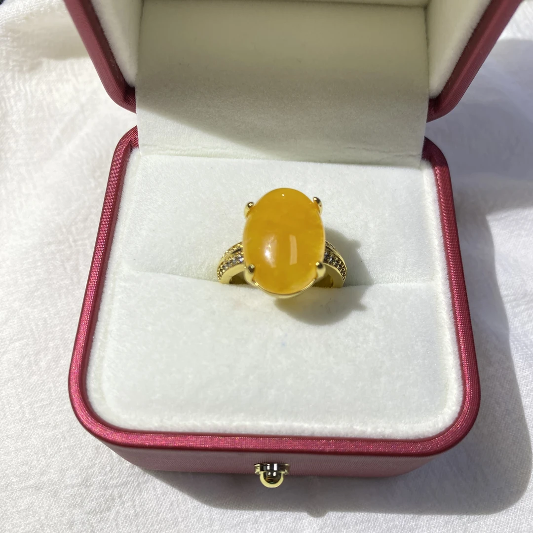 【美佳甄选】熠熠生辉黄色戒指LJB 6782