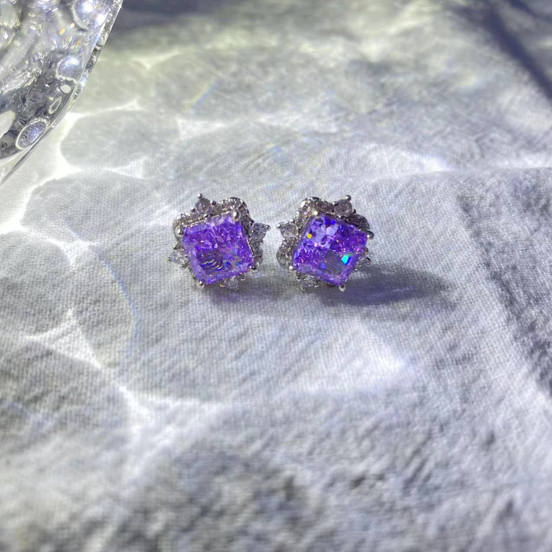 耳饰 【美佳甄选】紫气东来紫色耳饰ZSS 5385