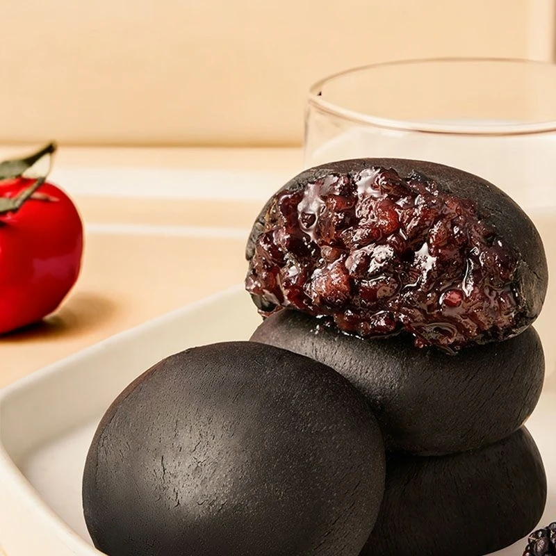 五黑桑葚紫米饼独立包装食品休闲中秋无蔗糖健康饱腹低脂早餐零食