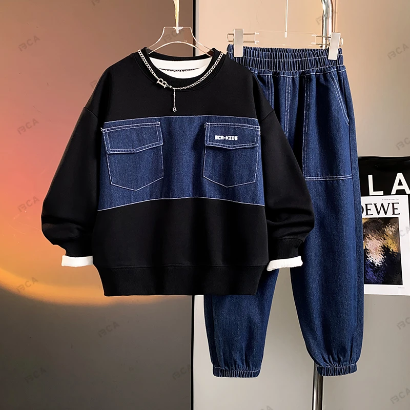 BCA男童春秋季2025新款中大童男孩时尚运动两件套装DF-套装2110