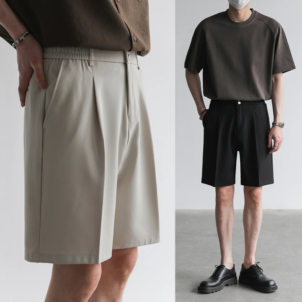 卓卓夏季薄款五分裤韩系宽松直筒西裤男士休闲裤潮流过膝西装短裤