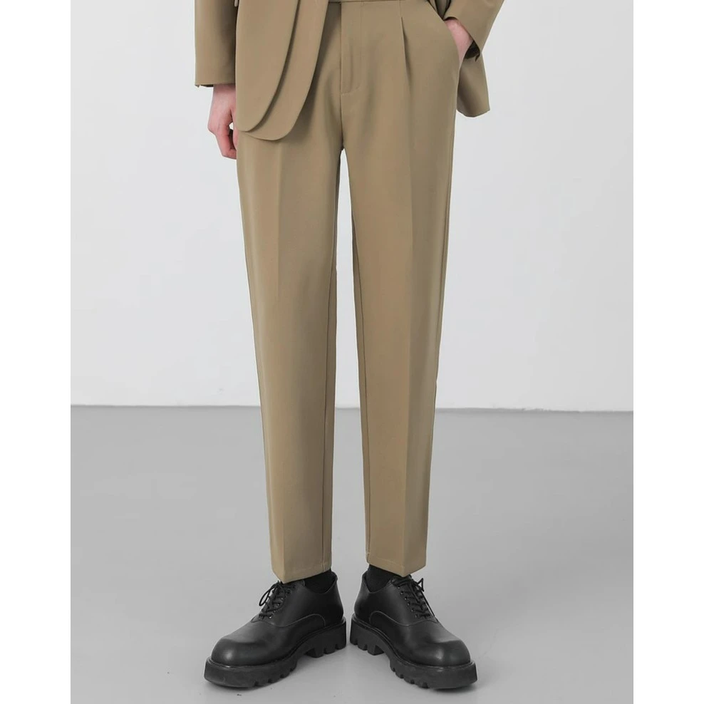 卓卓轻奢高级垂感西裤韩版修身九分西装裤男休闲裤潮流小脚直筒裤