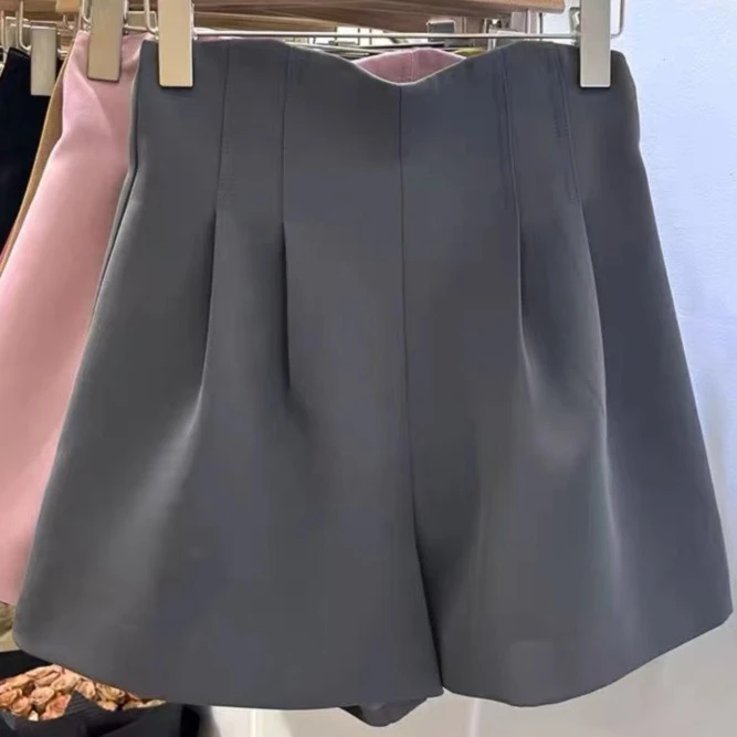 2024新款（大长腿）A字花苞短裤小个子显瘦轻奢西装短裤高腰短裤