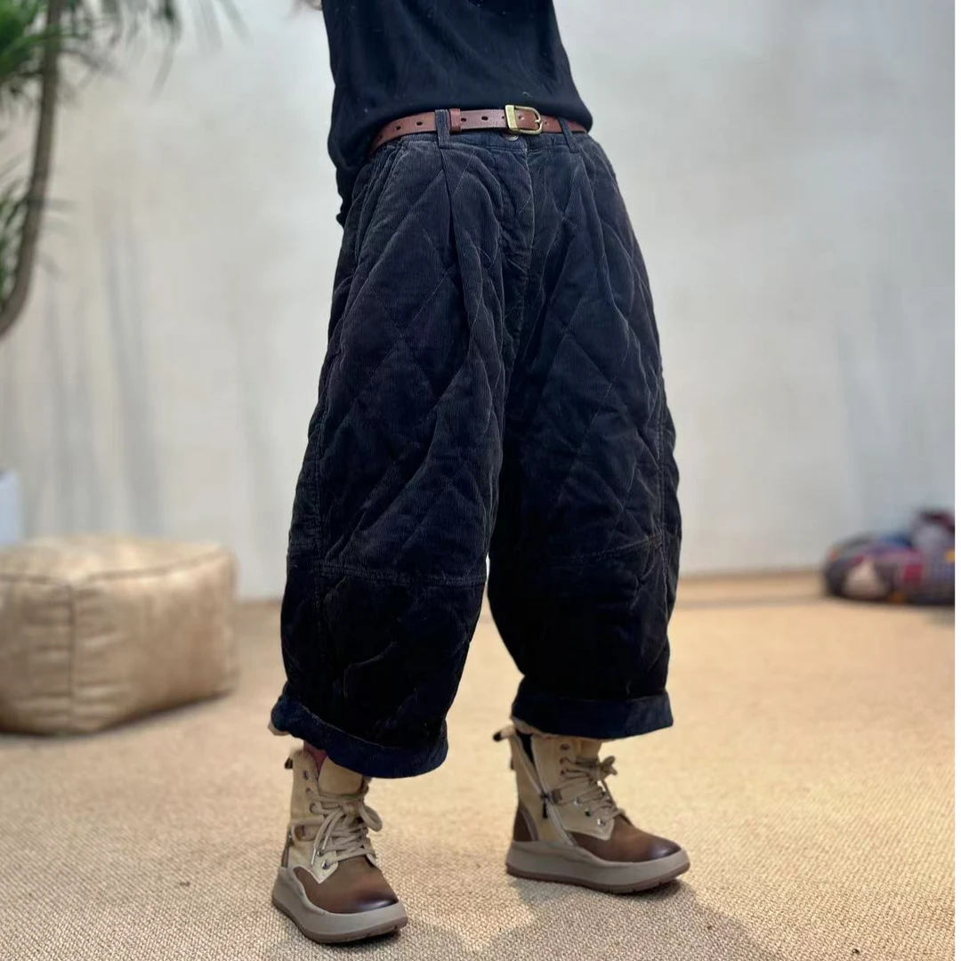 忆古朴拙240502冬季小众新款女士文艺复古休闲纯棉法绒休闲棉麻