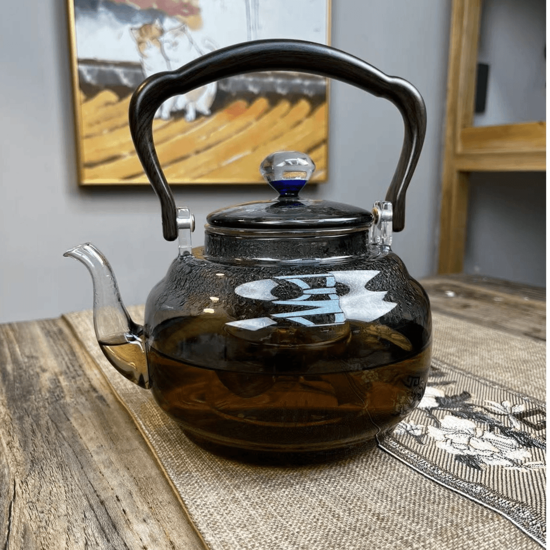 煮水煮茶器玻璃壶提梁壶耐热煮茶壶茶具家用煮水煮茶器玻璃壶耐热