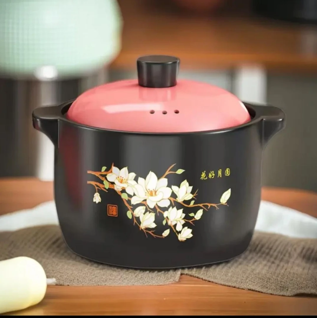 7.5升花好月圆砂锅家用煲汤炖汤炖锅陶瓷明火加厚耐高温陶瓷砂锅