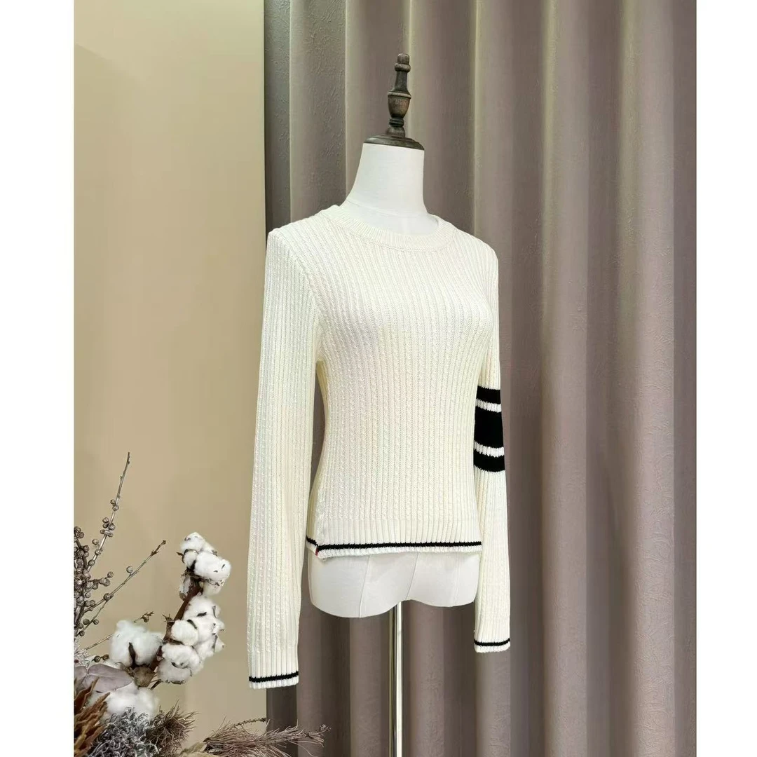 【晨老板】N 【茵茹妤屿】时尚百搭圆领长袖针织衫上衣79247037