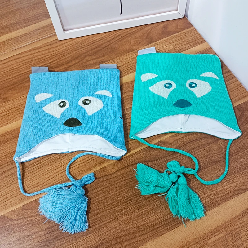 儿童保暖帽子秋冬季男童女童护耳帽绑带可爱俏皮舒适卡通潮流时尚