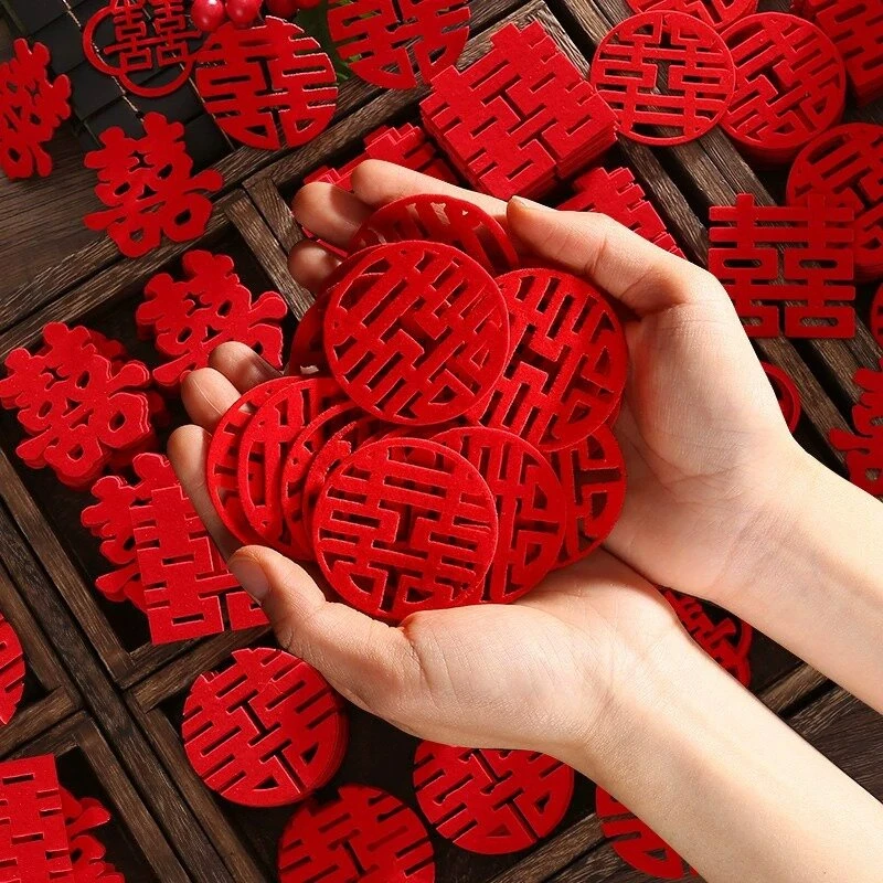 结婚用品大全手抛喜字婚房布置装饰备婚囍字婚礼喜子婚庆小喜字贴