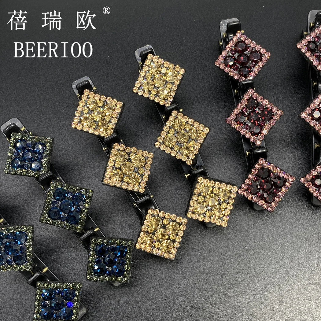 【2个装】菱形款刘海夹碎发夹轻奢减龄抓发夹百搭安可拉红色发饰