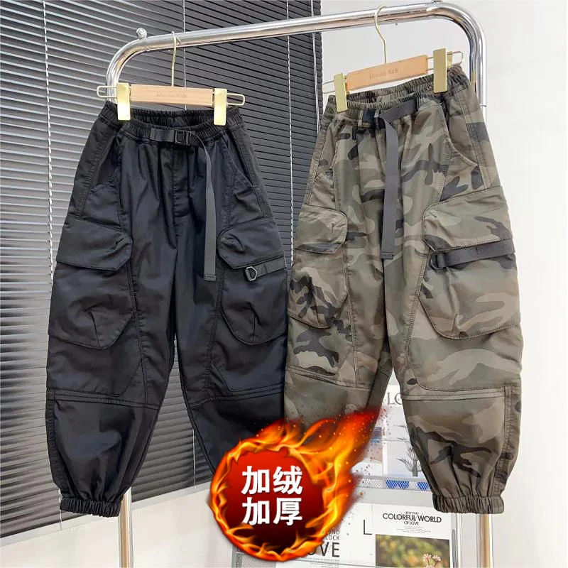 【小扬哥推荐】童装男童迷彩裤子2023秋款中大童工装裤儿童休闲裤