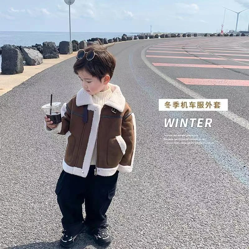 【冬季大促】【小扬哥推荐】男童加绒外套23新款冬季女儿童羊羔绒