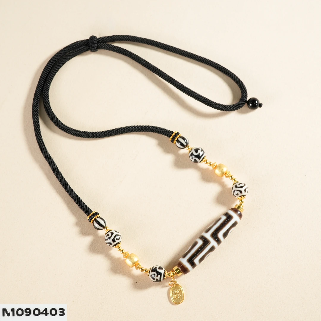 【老掌柜】四眼玛瑙项链 M090403