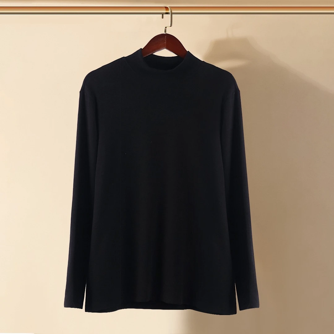 220434 MYM德绒毛衣针织衫保暖秋冬半高领纯色打底衫时尚休闲商务