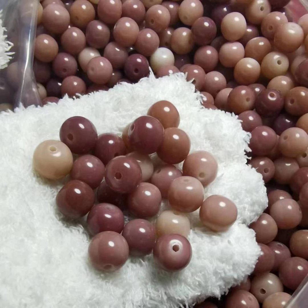 原生态菩提根老料紫罗兰芋泥渐变散珠diy配饰文玩佛珠手链男女款