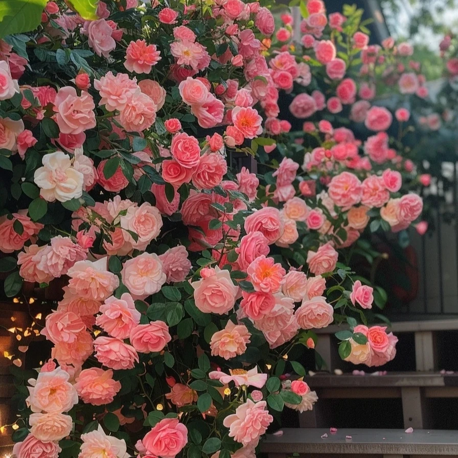 拱门蔷薇花老桩四季播种开花月季爬藤植物好养室外庭院耐寒花卉