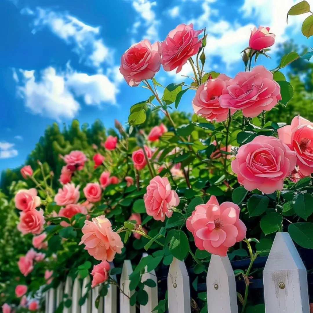 爬藤蔷薇耐寒绿植四季开花好养月季花苗藤本玫瑰花卉植物庭院景观