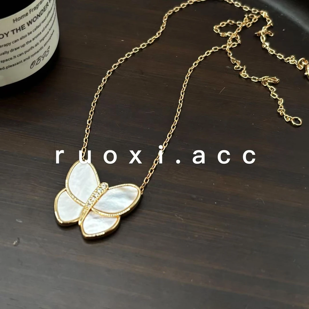 铜合金项链 轻奢时尚中古蝴蝶项链【1028】579