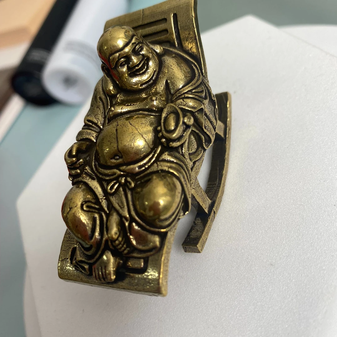 黄铜摇椅弥勒佛 椅子弥勒佛