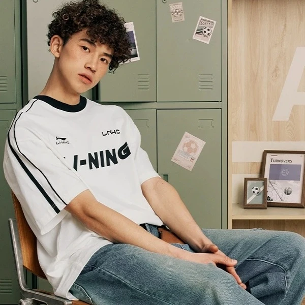 【 经典复古】李宁短袖T恤男女款夏季新款潮流宽松运动上衣AHSU657