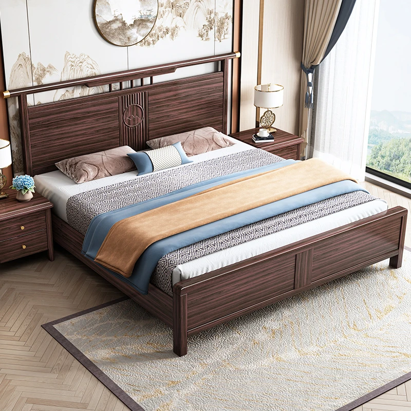 【杰洛克】WJ915乌金木床现代简约1.8米大床主卧婚床1.5米储物家具