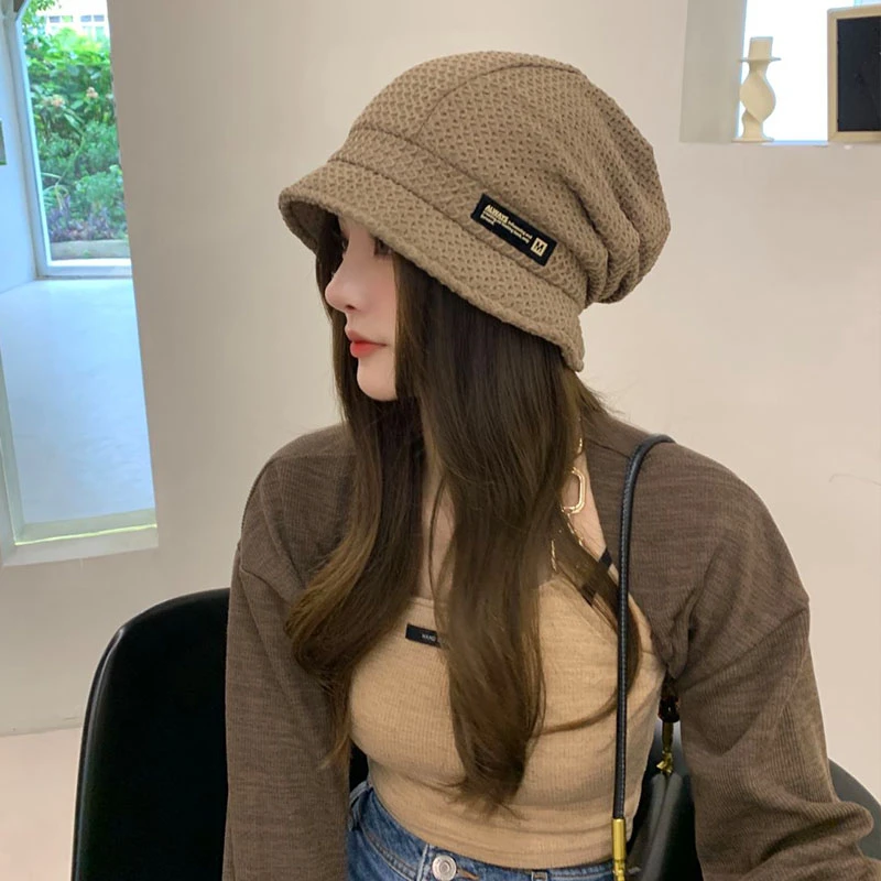 【虞冠】秋冬季新品百搭时尚经典设计华夫格纹渔夫堆堆帽保暖韩版