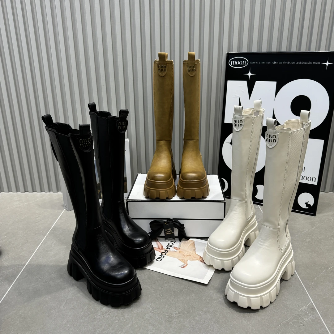 LJD【配枪茱蒂】谬系潮流时尚街头甜酷百搭舒适厚底长腿*神奇时装靴