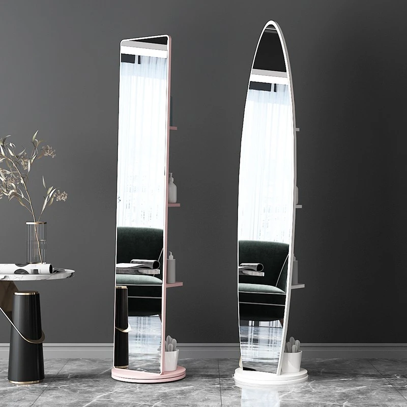 旋转全身镜女生家用卧室试衣镜旋转可移动大镜子ins风穿衣落地镜