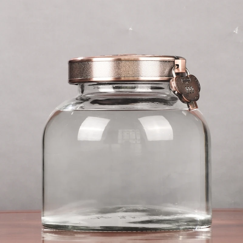 空坛15斤泡酒玻璃家用密封容器人参酒罐酒缸白酒酒坛子专用酒瓶