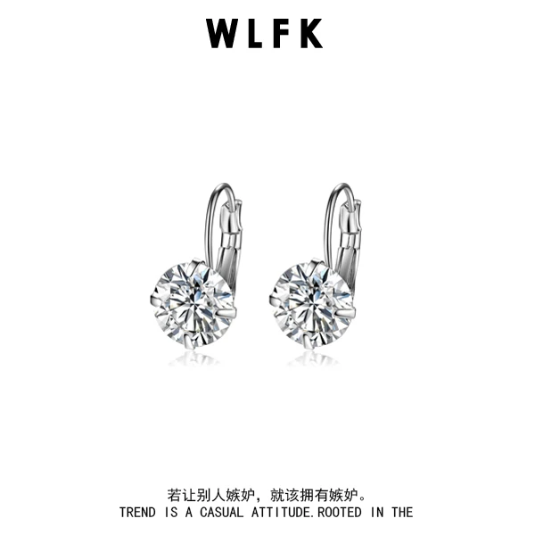 水晶耳环女锆石耳坠耳扣简约耳钉防过敏00556