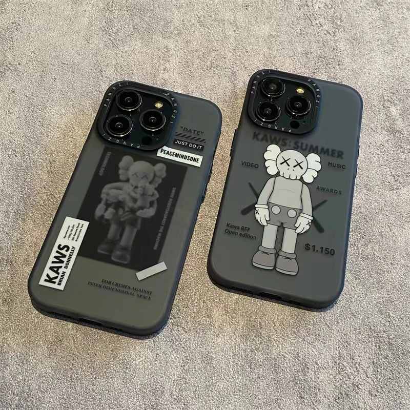 潮牌暴力熊苹果14手机壳磨砂iPhone13硅胶全包14Promax防摔12情侣