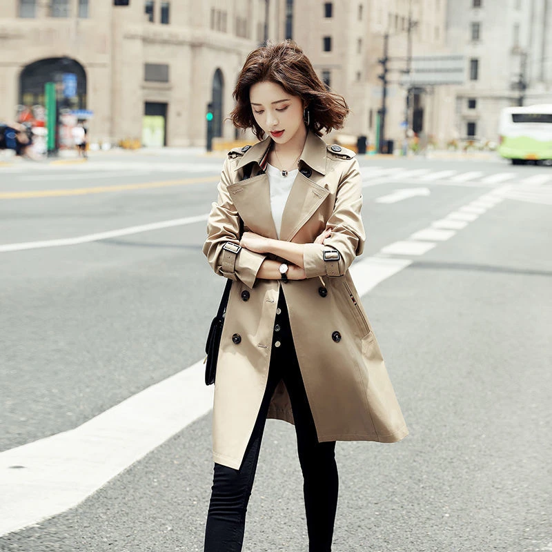 大牌风衣女款新款春秋小个子免烫防皱高级小众炸街长款高级感女装