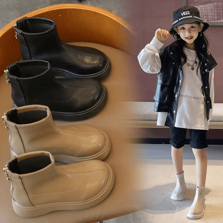 女童靴子时尚马丁靴u03新款秋冬季单靴女孩靴子洋气儿童短靴