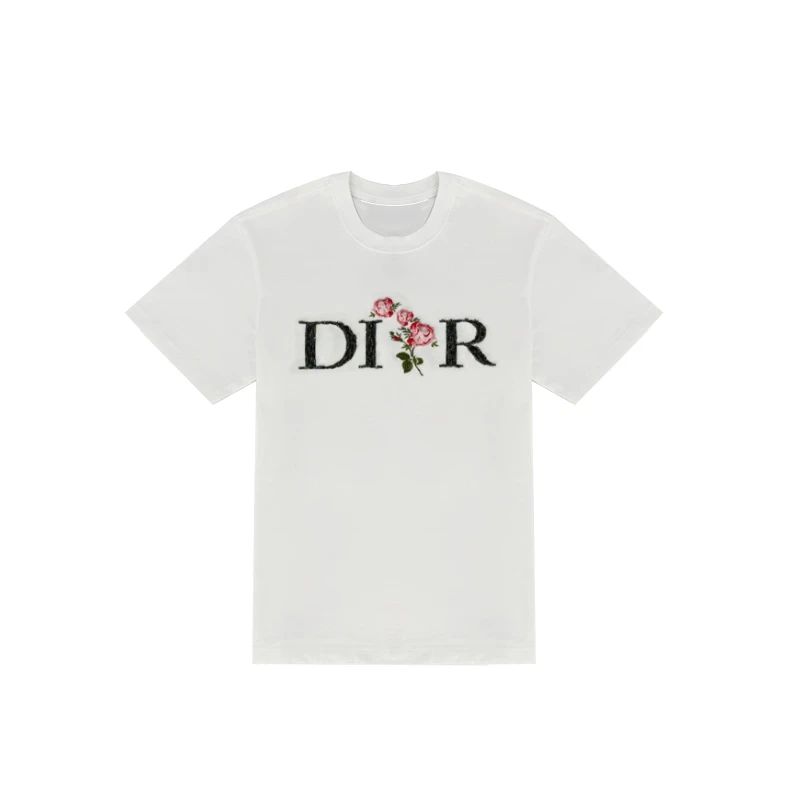 【玥】2025新款春夏刺绣玫瑰D短袖D2030