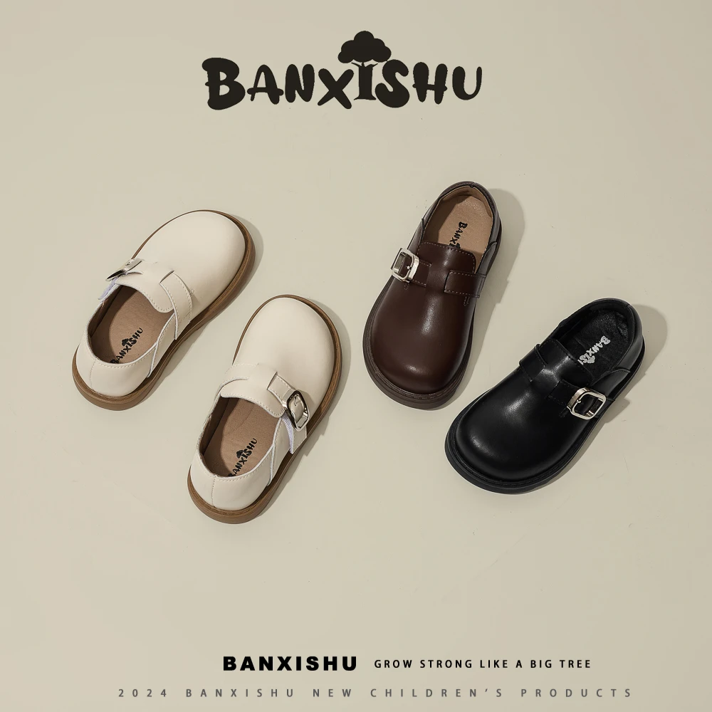 BANXISHU/班喜树 2024秋季新款时尚百搭复古软底春秋休闲小皮鞋