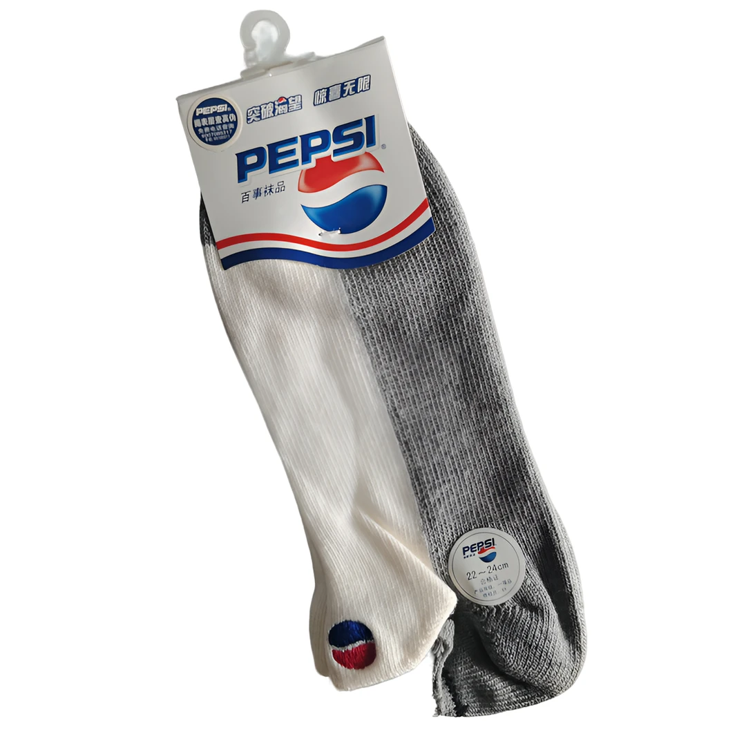 百事4777（10双装）女士低帮网眼印花运动船袜短筒吸湿排汗棉袜潮袜