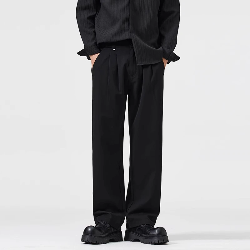 Cebrodz秋季新款休闲西裤宽松直筒裤男生坠感潮牌阔腿裤长裤潮