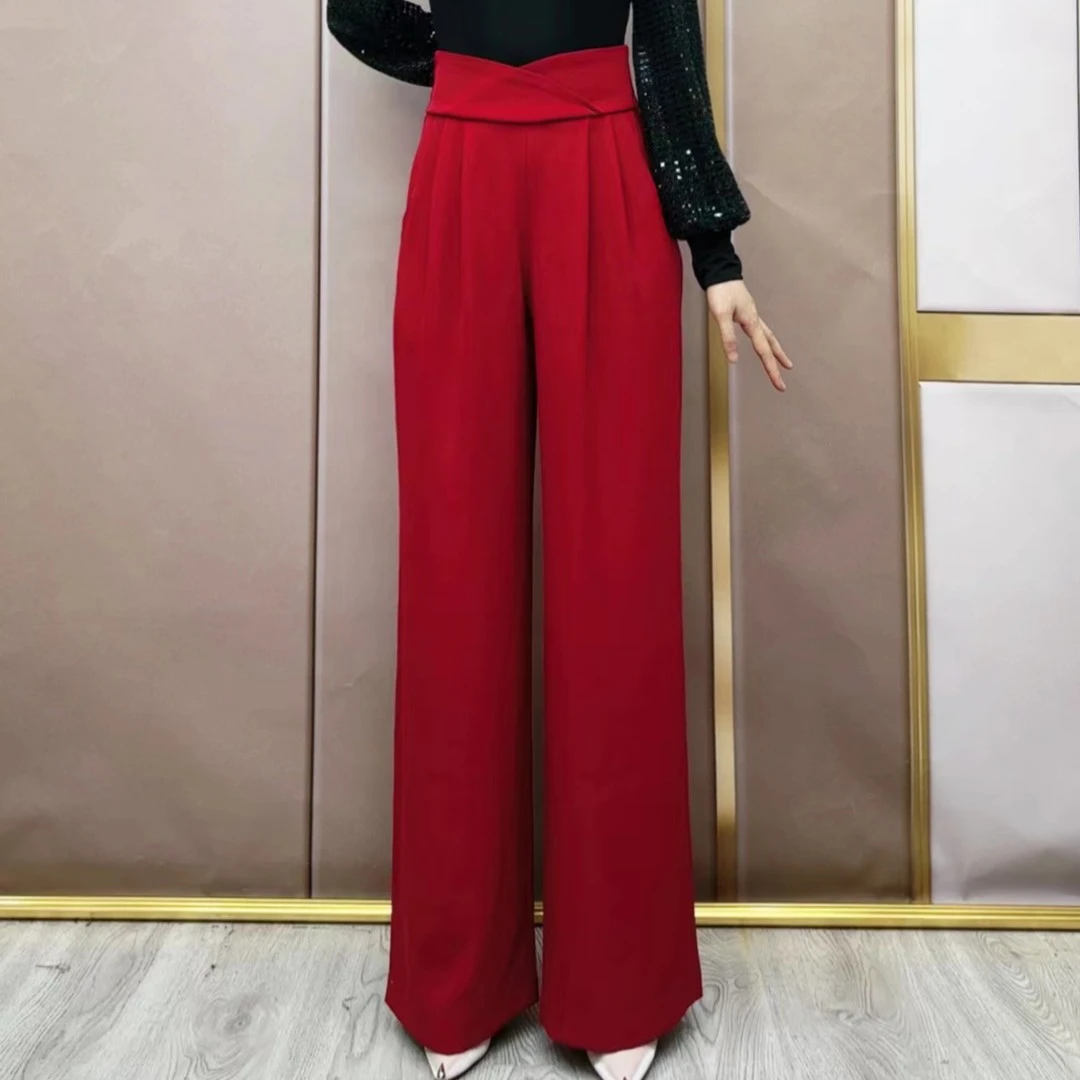 摩登舞裤吉特巴广场舞裤现代舞裤B0164百搭时尚显瘦气质垂感女士
