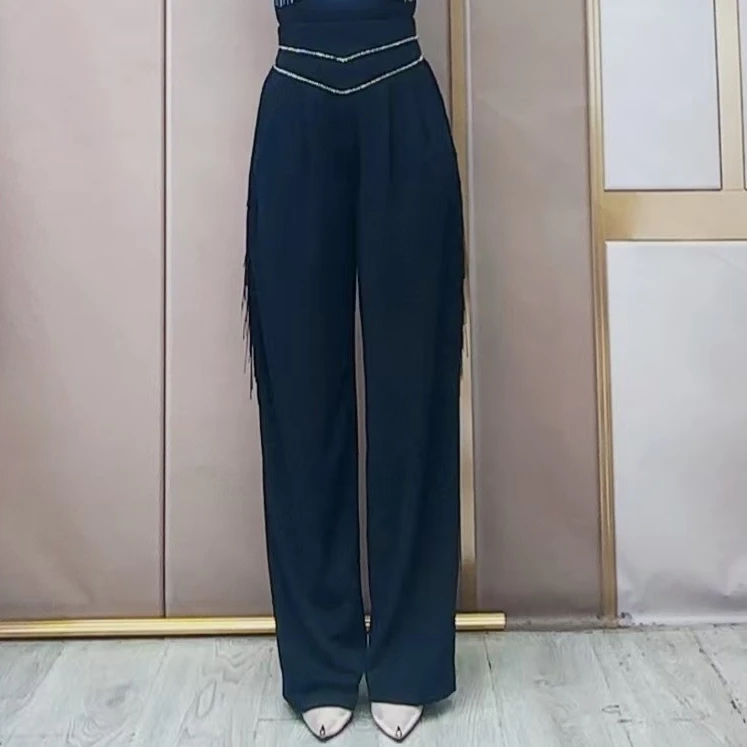 欢舞阁气质吉特巴摩登舞裤广场舞裤交谊舞时尚弹力料女舞裤B0232