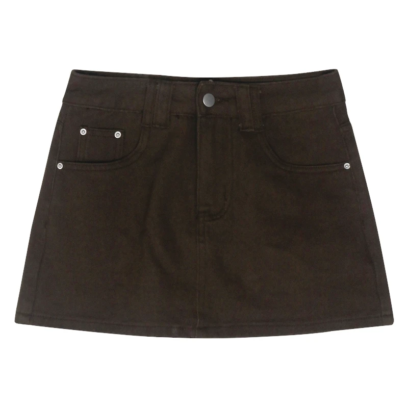 【年终回馈】乌77长腿精牛仔半身裙女高腰显瘦小个子防走光a字短裙