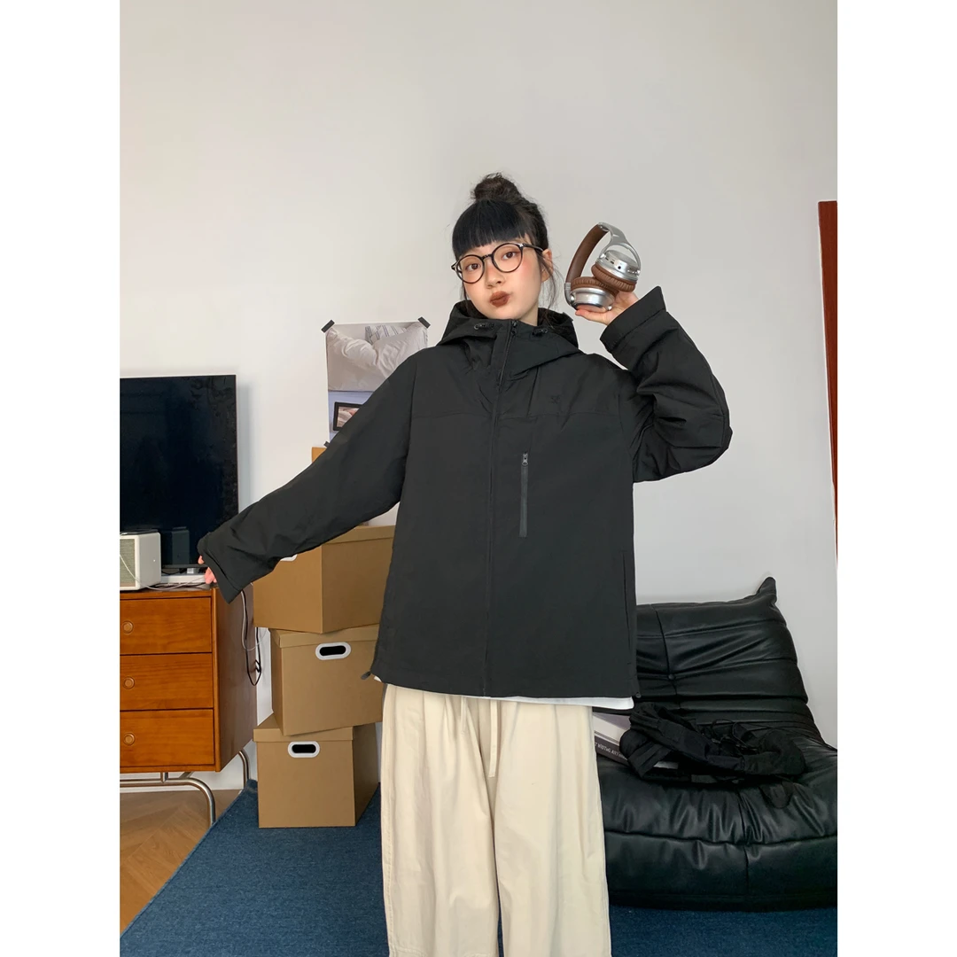 美式户外高级感冲锋衣外套女新款春秋休闲运动防风登山服上衣8006