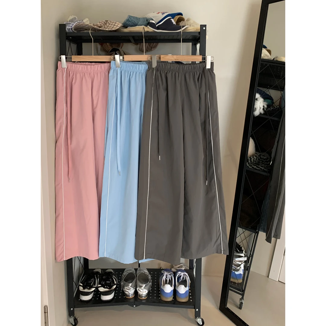 【苏菜萝卜 东方青苍】速干高腰垂感宽松休闲三色潮流瘦版阔腿裤