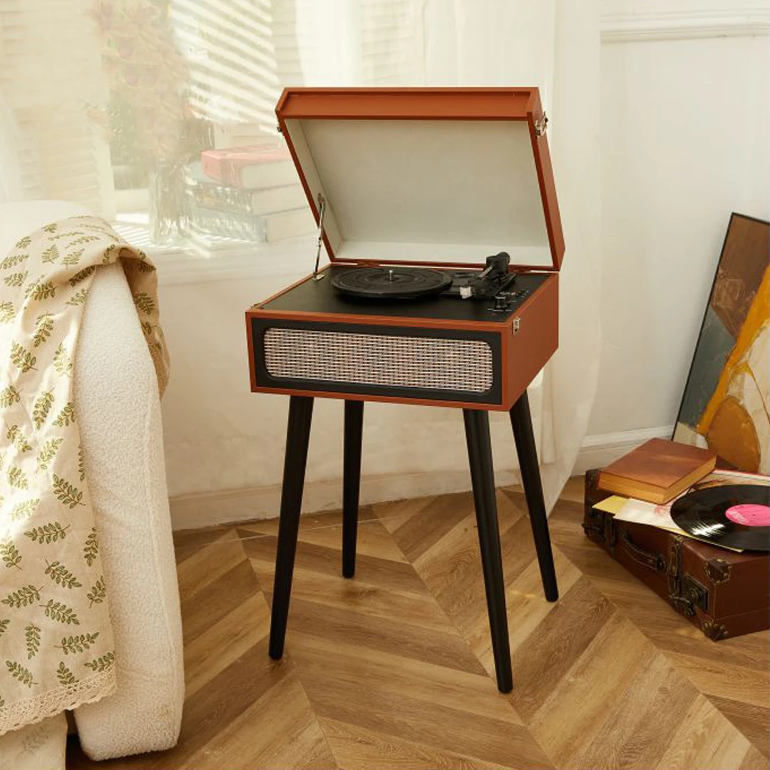 复古留声机黑胶唱片机音箱一体式蓝牙音响